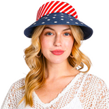 American Flag Roll Up Visor With Adjustable Elastic Band (Each)