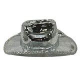 Silver Mirror Cowboy Hat (Each)