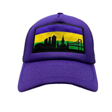 Purple Trucker Hat with NOLA Skyline Patch (Each)