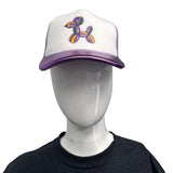 Lavender Mardi Gras Balloon Dog Trucker Hat (Each)