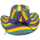 Purple, Yellow, and Green Striped Cowboy Hat (Each)
