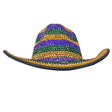 Purple, Yellow, and Green Rhinestone Cowboy Hat (Each)
