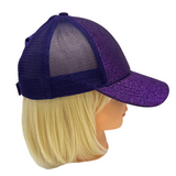 Purple Sequin Baseball Hat (Each)
