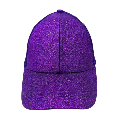 Purple Sequin Baseball Hat (Each)