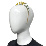 Happy Mardi Gras Purple, Green and Gold Rhinestone Headband (Each)