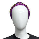 Purple Knot Headband with Lavender, Green, and Yellow Stones (Each)