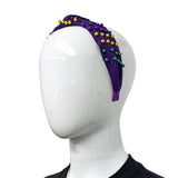 Purple, Green, and Gold Pearl Headband (Each)