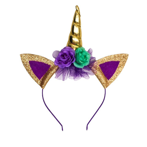 Mardi Gras Unicorn Headband (Each)
