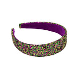 Purple, Green, and Gold Mardi Gras Glitter Headband (Each)