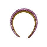 Lavender Crystal Jeweled Padded Headband (Each)