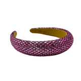 Lavender Crystal Jeweled Padded Headband (Each)