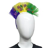 Happy Mardi Gras Purple, Green, and Gold Tulle Headband (Each)