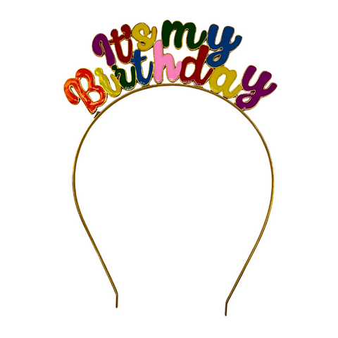 It's My Birthday Enamel Headband (Each)