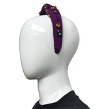 Purple Knot Mardi Gras Rhinestone Headband (Each)