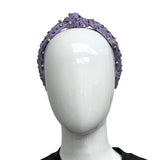 Lavender Knot Mardi Gras Headband with Beads, Pearls and Rhinestones (Each)