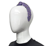 Lavender Knot Mardi Gras Headband with Beads, Pearls and Rhinestones (Each)