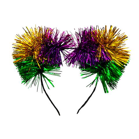 Purple, Green & Gold Fringe Headband (Each)