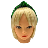 Green Christmas Sequin Knot Headband (Each)