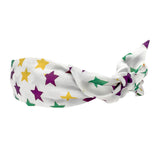 Purple, Green and Yellow Star Wired Headband (Each)