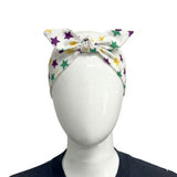 Purple, Green and Yellow Star Wired Headband (Each)