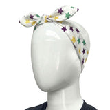 Purple, Green and Yellow Star Wired Headband (Each)