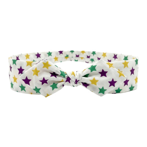Purple, Green and Yellow Star Wired Headband (Each)