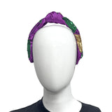 Purple Mardi Gras Sequin Bead Knot Headband (Each)
