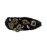 Black Sequin Grad Headband (Each)