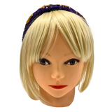 Purple and Gold Paw Print Headband (Each)