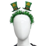 Green Leprechaun Hat Tinsel Head Bopper (Each)