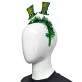 Green Leprechaun Hat Tinsel Head Bopper (Each)