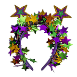 Mardi Gras Star Garland Head Bopper (Each)