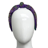 Mardi Gras Beaded Heart Headband (Each)