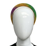 Purple, Green, and Yellow Ombre Rhinestone Headband (Each)