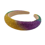 Purple, Green, and Yellow Ombre Rhinestone Headband (Each)