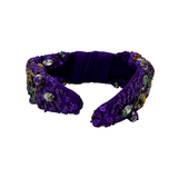 Purple Mardi Gras Sequin Knot Headband (Each)