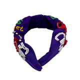 Purple Mardi Gras Let's Get Cray Knot Headband (Each)