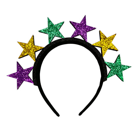 Purple, Gold and Green Star Headband (Each)