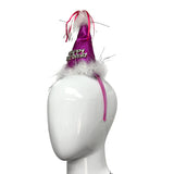 Hot Pink Glitter Happy Birthday Headband (Each)