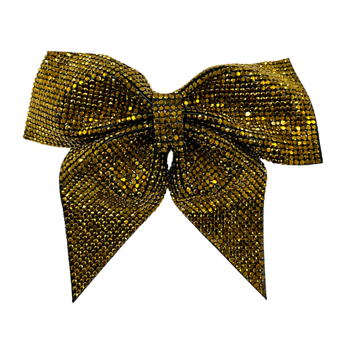 Gold Rhinestone Hair Bow (Each)