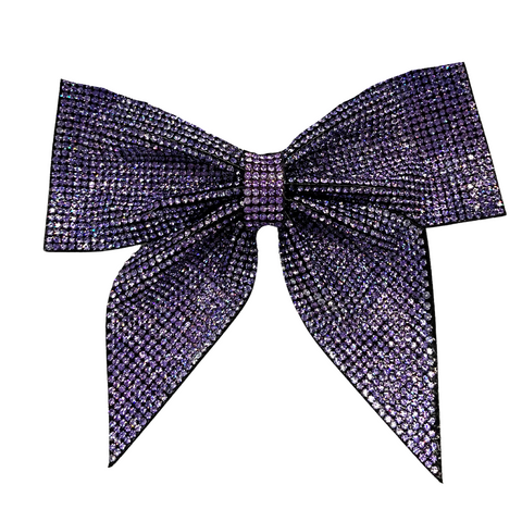 Purple Rhinestone Hair Bow (Each)