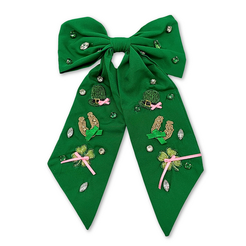 St. Patrick's Day Lucky Hair Bow (Each)