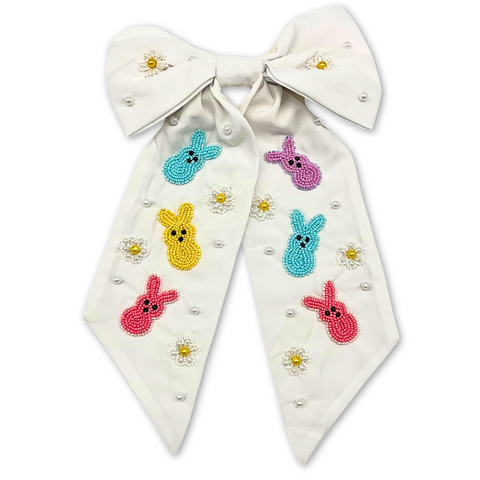 White Peeps Hair Bow (Each)