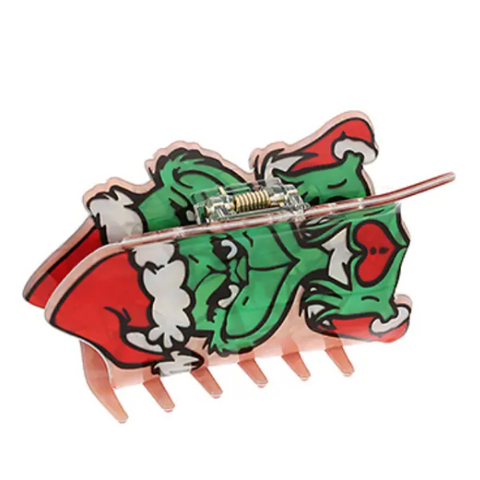 Green Christmas Grinch Hair Clip (Each)
