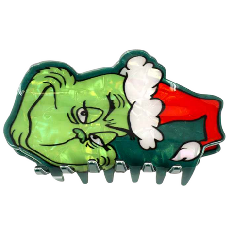Green Christmas Grinch Hair Clip (Each)