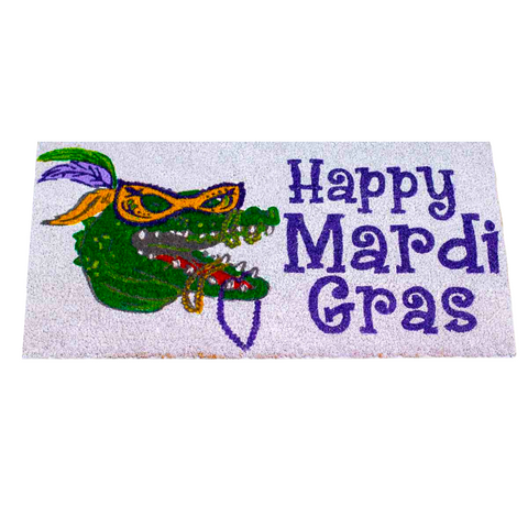 Mardi Gras Gator Coir Doormat (Each)