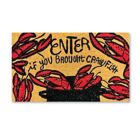 Enter if You Brought Crawfish Door Mat (Each)