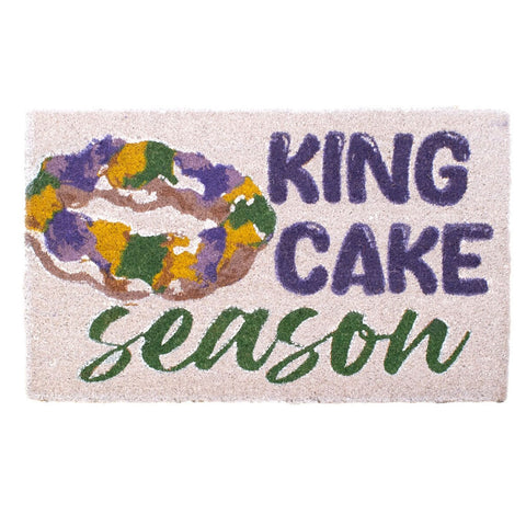 Mardi Gras King Cake Season Coir Doormat (Each)