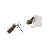 Mardi Gras Marching Boots Acrylic Earrings (Pair)