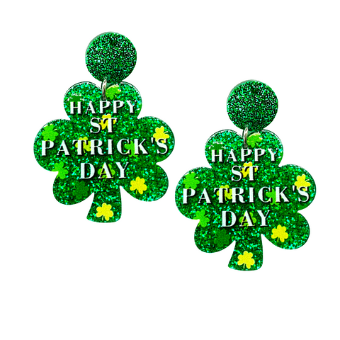 Happy Saint Patrick's Day Earrings (Pair)